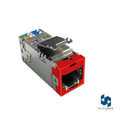 Jack blindado RJ-45 CAT6A rojo  - commscope