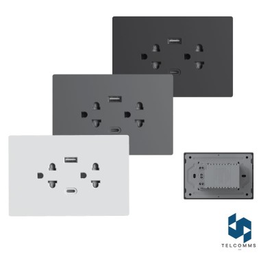 MILAN Doble tomacorriente y A doble USB
