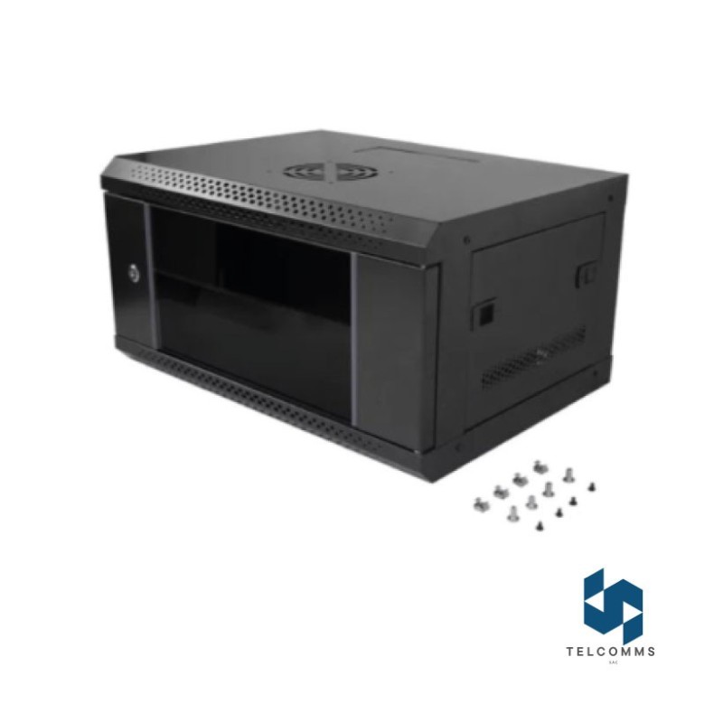 Gabinete de pared fijo de 6RU Alt. 37cm Ancho 60cm Prof. 45cm