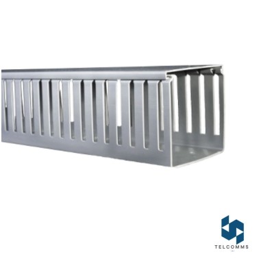 Canaleta Dexson Gris ranurada 100x100mm sin adhesivo