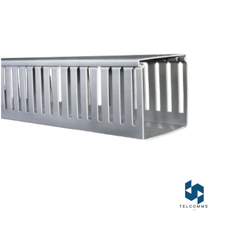 Canaleta Dexson Gris ranurada 100x100mm sin adhesivo